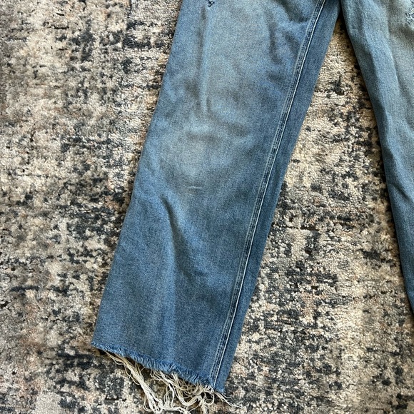 Boyish Mikey High Rise Wide Leg Medium Wash Distressed Jeans | Size 26 - Picture 11 of 16